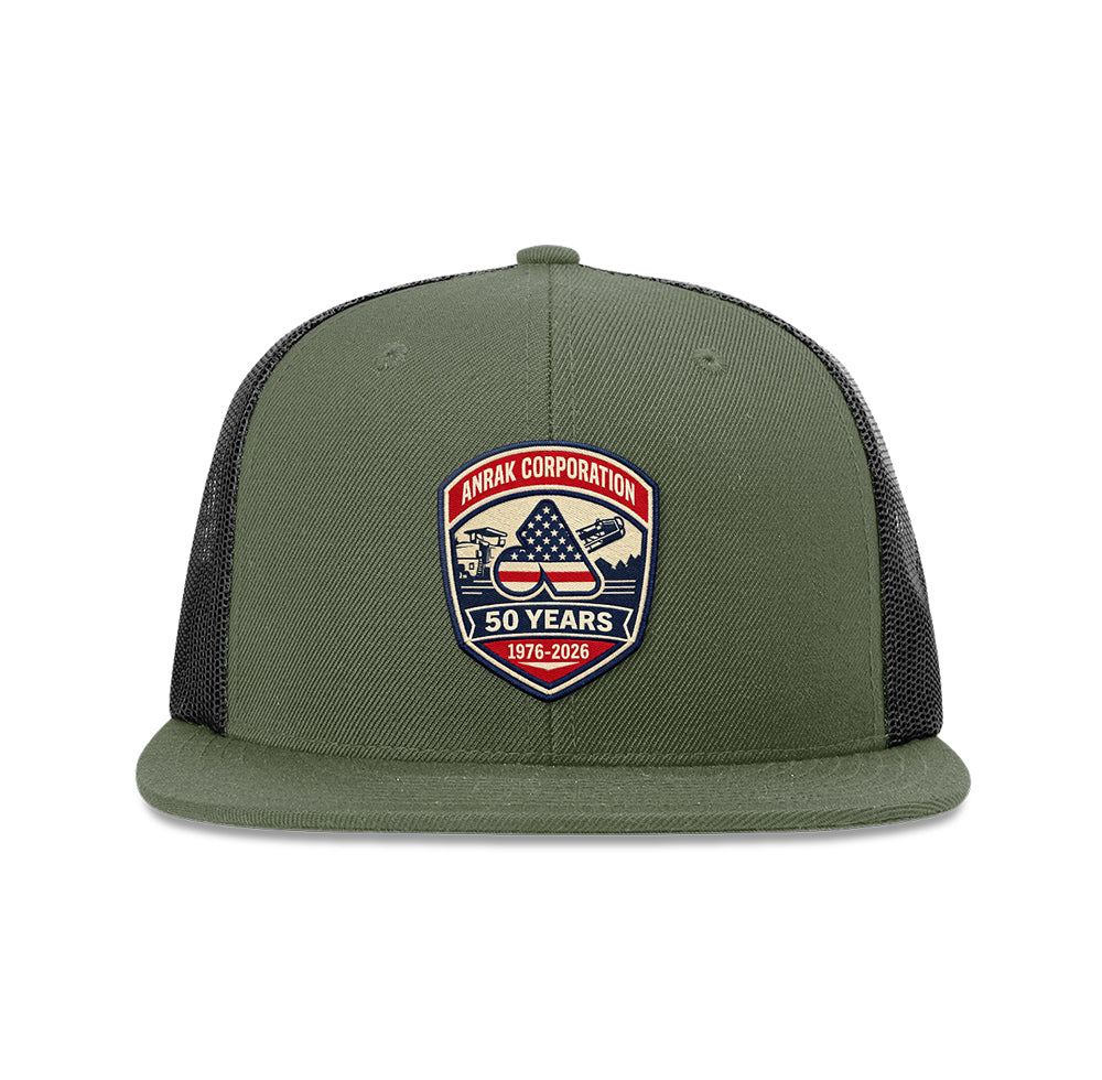 Anrak Golden Era Patch Flat Bill Trucker Snapback Hat