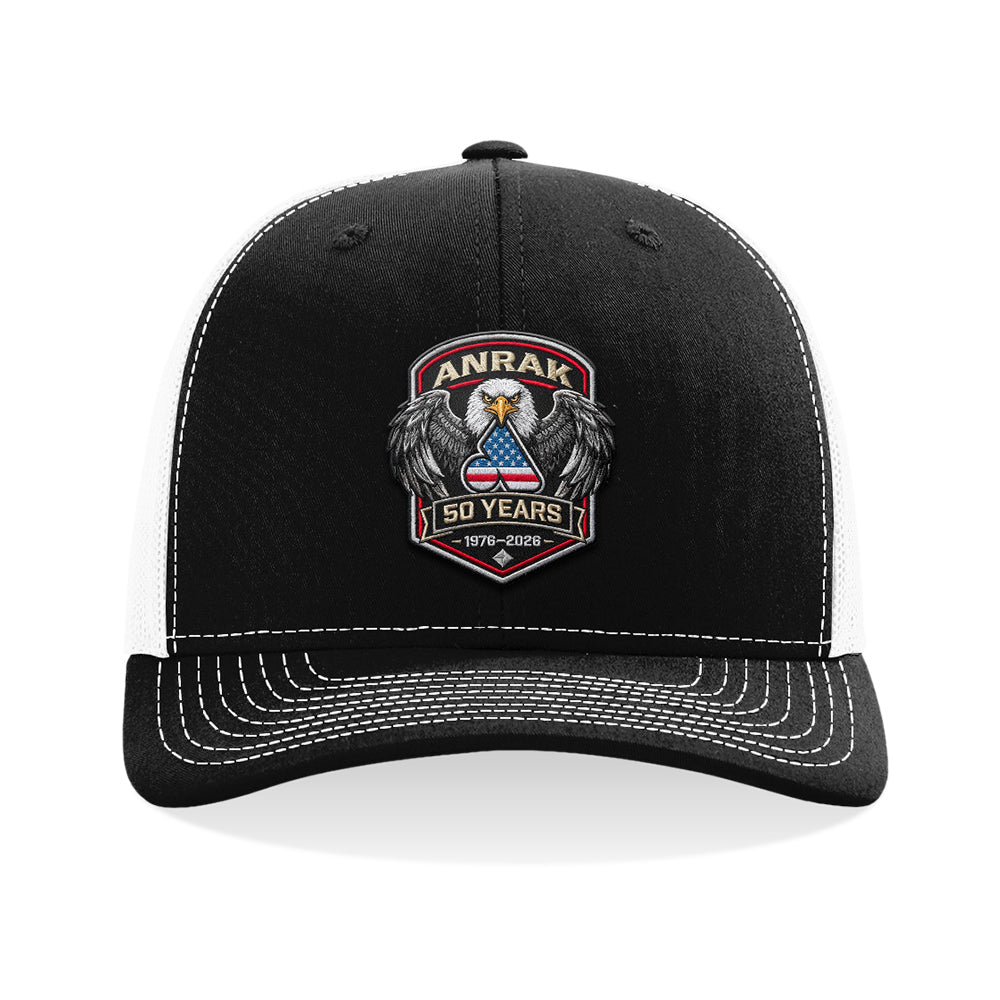 Anrak 50th Eagle Patch Trucker Snapback Hat