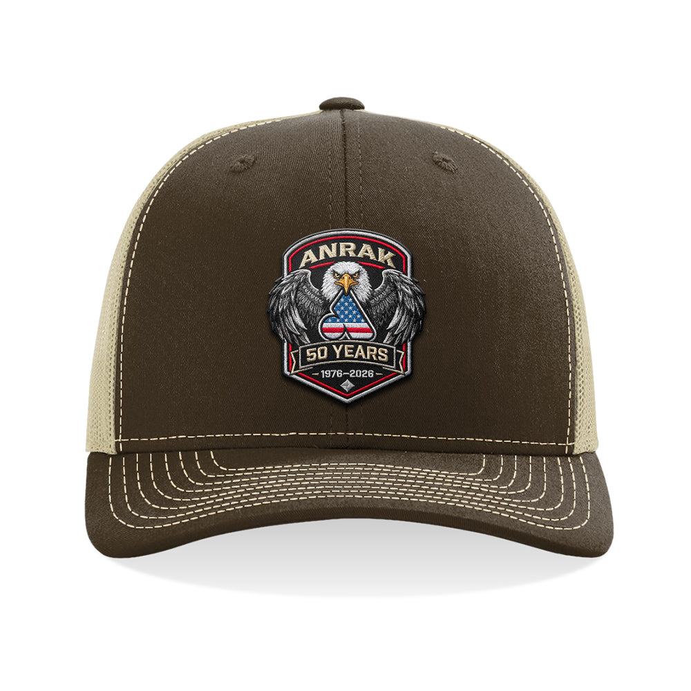 Anrak 50th Eagle Patch Trucker Snapback Hat