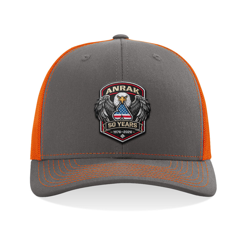 Anrak 50th Eagle Patch Trucker Snapback Hat