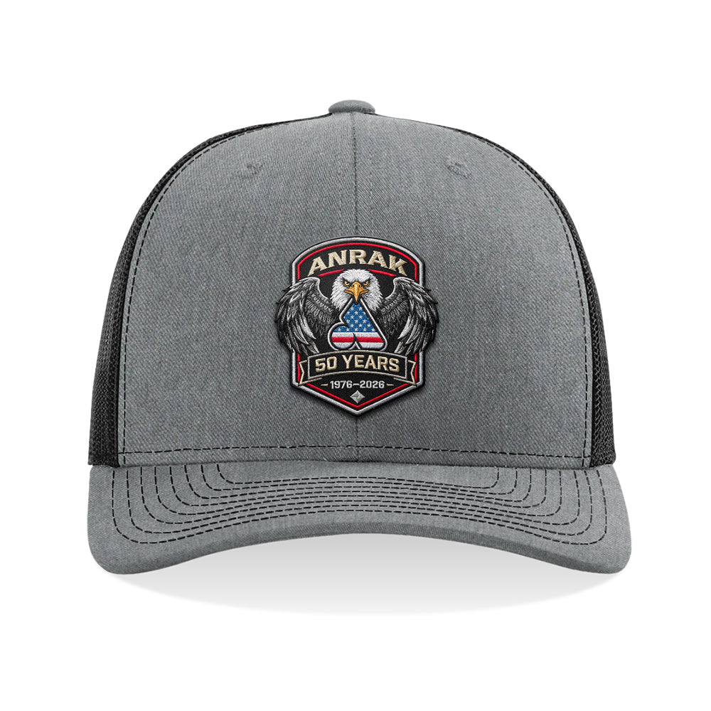 Anrak 50th Eagle Patch Trucker Snapback Hat